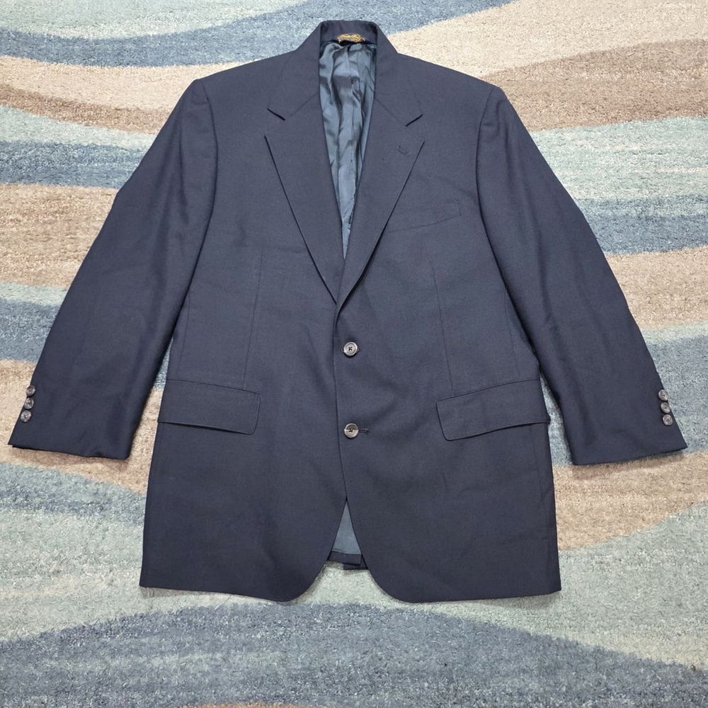 Brooks Brothers Black Blazer Sport Coat Mens 43R Wool Made USA Classic 2 Button